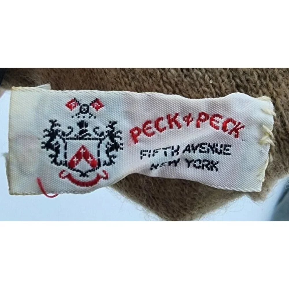 VTG‎ Peck & Peck Gray Women's Soft Leather Gloves Size 6.5 Cashmere Italy Made